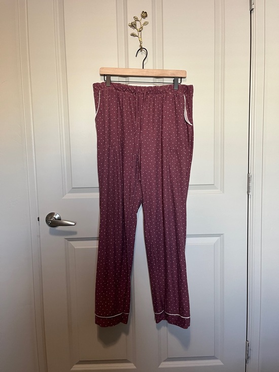 Lucky Brand Other - Lucky Brand Mauve Polka Dot Lounge Pants with White Dots
